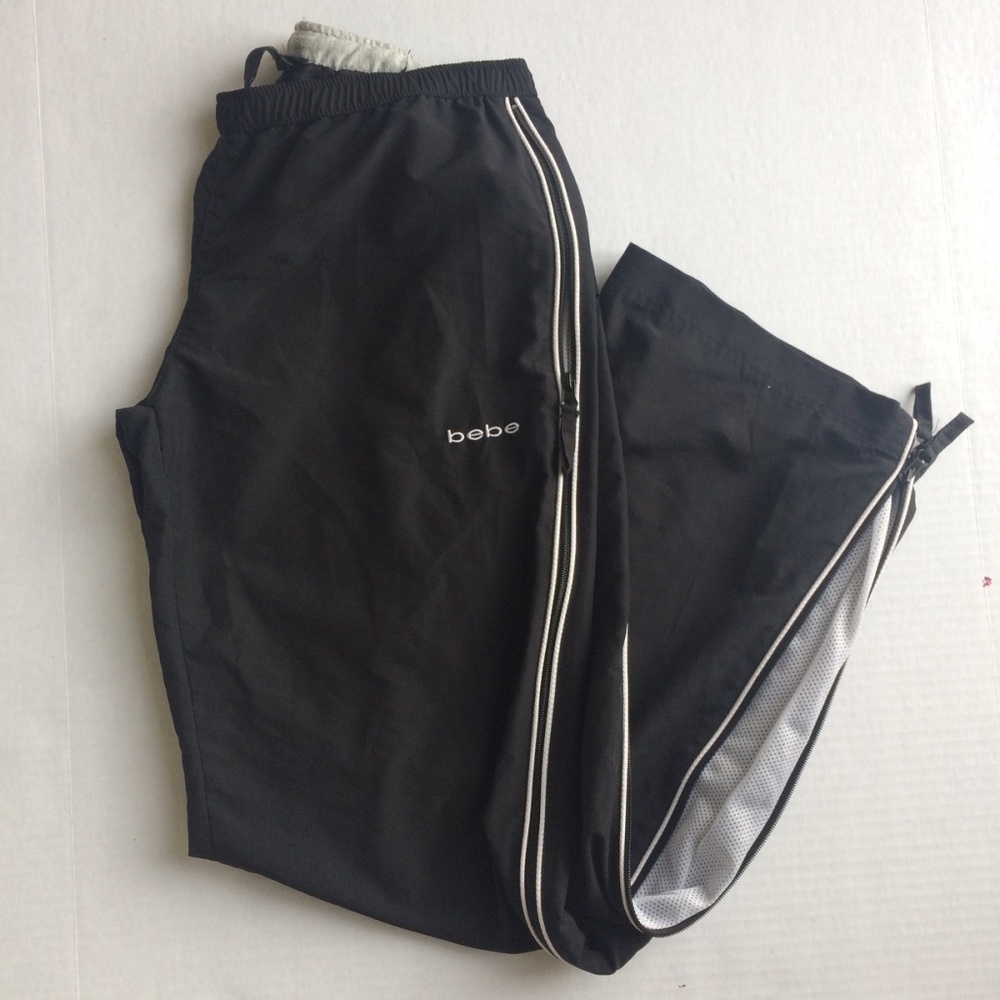 Bebe Workout Pants with Side Zippers